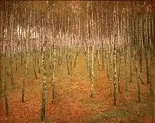 Forêt de bouleaux (1897), Antonín Slavíček (Galerie nationale de Prague).