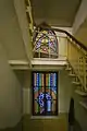 Maison Anton Frolov, vitraux intérieurs dans la cage d'escalier de l'immeuble.
