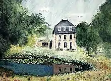 Aquarelle du Château de Saint-Martin par M. Didier CHAUX