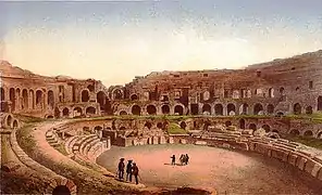 Les arènes au début du XIXe&nbsp;siècle.