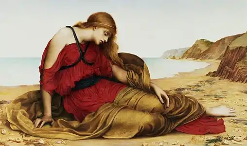 Evelyn De Morgan, Ariane à Naxos (1877), borough londonien de Wandsworth, De Morgan Centre&nbsp;(en).