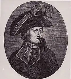 Le marquis de La Rouërie, gravure du début du XIXe&nbsp;siècle