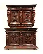 Armoire à deux corps aux divinités - Deuxième moitié du XVIe&nbsp;siècle.