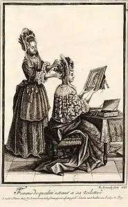 Femme de qualité à sa toilette, Gallica