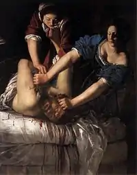 Judith décapitant Holopherne de Artemisia Gentileschi.