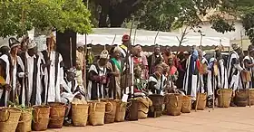 Assemblée des chefs tribaux pour Foumban, festival du Cameroun