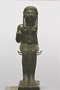 Astarté. Statuette. Bronze phénicien, VIIe&nbsp;siècle. Musée archéologique de Séville
