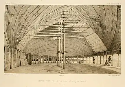 Intérieur de la maison publique d'Apia