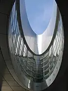 L'oculus de l'Auditorium, à la verticale du boulevard de Champagne (juin 2009).