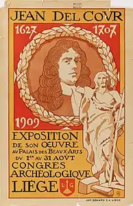 Auguste Donnay - Jean Del Cour 1627-1707, 1909 (Lithographie en couleurs ; 100,5&nbsp;×&nbsp;65,5&nbsp;cm), Liège, Musée de la Vie wallonne