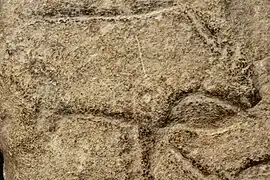 Aurochs sculpté trouvé sur le site.