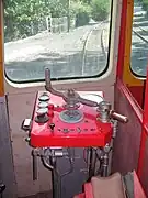 Poste de conduite d'un Billard A&nbsp;150&nbsp;D8 de 1959 du Chemin de fer de La Réunion.