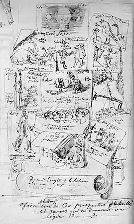 « Macédoine » de croquis, fo&nbsp;4&nbsp;vo.