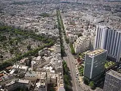 La rue Vandamme vue du sommet de la Tour Montparnasse, 2005.