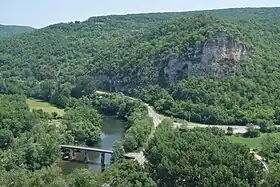 Les gorges à Bruniquel.
