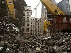 Façades arrière des bâtiments Chambon et Boîteux vus depuis la rue d'Argent.