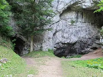 Entrée de la grotte.