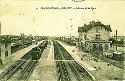 La gare alors dite de Blanc-Mesnil - Drancy, au début du XXe&nbsp;siècle.