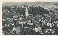 Vue aérienne de Bad Wildungen, vers 1925.