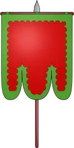 Bannière de l'abbaye d'Aurillac XIe&nbsp;siècle.