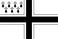 Drapeau de l'amirauté de Bretagne (sous la croix noire bretonne)