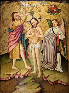 Panneau du baptême du Christ, musée des Beaux-Arts de Dijon.