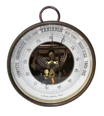 Baromètre anéroïde, début XXe&nbsp;siècle.