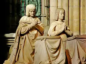 Louis XII et Anne de Bretagne en prière.