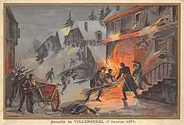 Scène semblable en couleur.