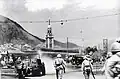 Attaque de la gare par les Japonais en 1941 durant la bataille de Hong Kong.