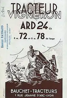 Tracteur à chenilles Vigneron ARD24 Bauchet-Tracteurs Rethel (Ardennes, France), Lyon
