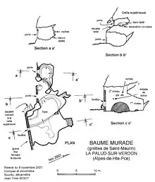 Topographie de la Baume Murade, La Palud-sur-Verdon, Alpes-de-Haute-Provence.