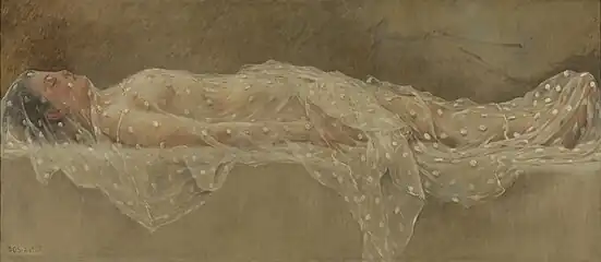 Bela Čikoš Sesija&nbsp;(en), Étude pour une veillée mortuaire, 1896