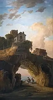 Bergers sous une grotte par Hubert Robert