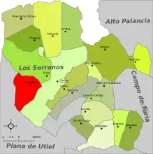 dans la comarque de Los Serranos.