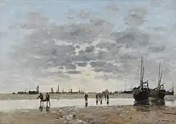 Berck : le retour des barques, (vers 1888), Reims, musée des Beaux-Arts.