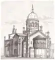 Dessin de l'église à la fin du XIXe&nbsp;siècle