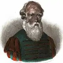 tableau représentant un homme de couleur noire portant une barbe blanche.