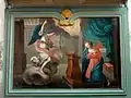 Retable du croisillon sud, tableau - L'Annonciation faite à Marie.