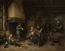 Intérieur paysan, de Adriaen van Ostade, 1661.
