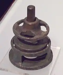 Piston de pompe hydraulique romaine. Ier&nbsp;siècle à IIe&nbsp;siècle. Fonte. Mine de Sotiel Coronada, Calañas, Espagne.