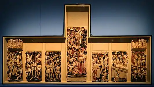 Polyptyque en albâtre Storie della passione di cristo.