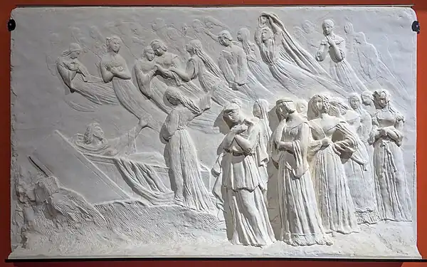 La Rencontre du Juif errant et de Rachel, plâtre, musée de Brou.