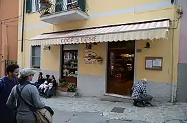 Point de vente de la coopérative des Cinque Terre à Manorola