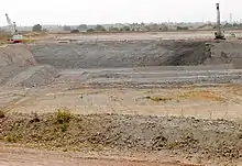 Fosse d'argile du membre de Peterborough, au sein de la formation d'Oxford Clay, situé en Angleterre, site d'où ont été extrait les fossiles de Peloneustes.