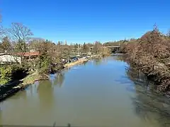 Le bras mort de la Moselle.