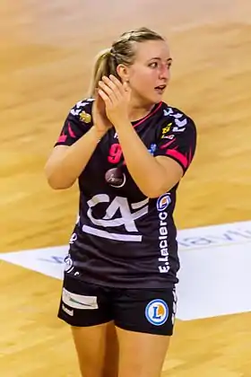 Marine Desgrolard avec Brest en 2016.