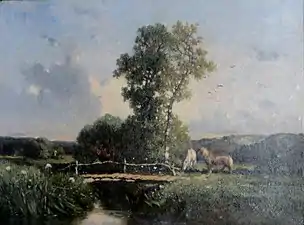 Le petit pont de bois, musée des Beaux-Arts de Valparaiso&nbsp;(es).