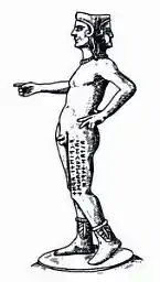 Statuette en bronze de Culsans.Musée de l'Académie étrusque de Cortone, ca. 300-250 avant notre ère.