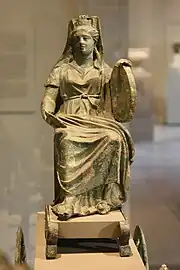 Cybèle.Bronze romain (IIe&nbsp;siècle).